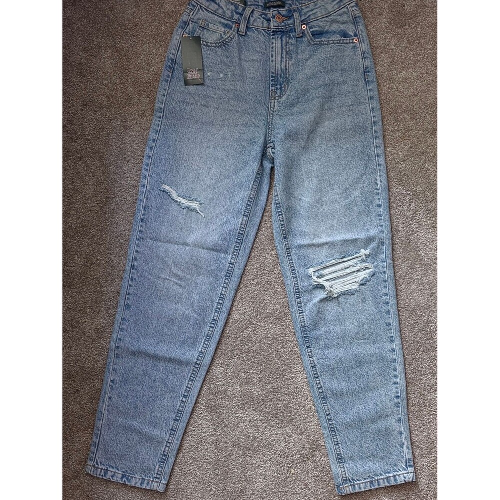 wild fable Light Blue High-Rise Distressed Jeans
